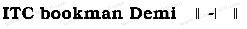 ITC bookman Demi半粗体字体转换